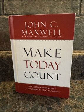 John C. Maxwell "Make Today Count" Hardcover Book - Red & White